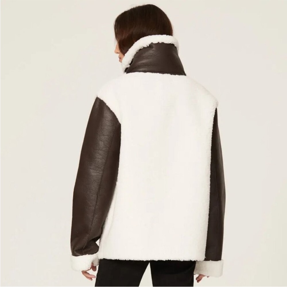 Unreal Fur Symbiosis Shearling Leather Jacket XS - Picture 13 of 13